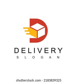 Delivery Logo Designs Template. Illustration Of Moving Box Element And Letter D logo design concept. 