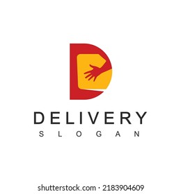Delivery Logo Designs Template. Illustration Of Moving Box Element And Letter D logo design concept. 