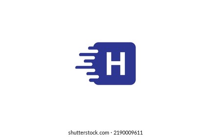 Delivery logo english alphabet letters H Vector design template elements for your application or company.