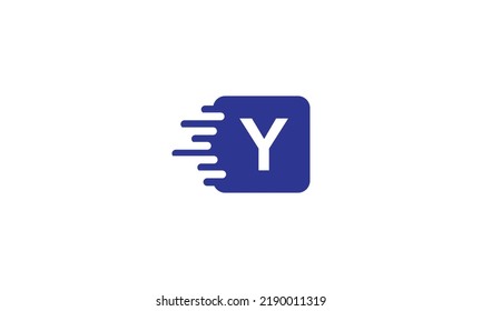 Delivery logo english alphabet letters Y Vector design template elements for your application or company.