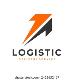 delivery logo. express logistic courier service symbol. money providence provider. transfer finance connection concept design. arrow symbol vector illustration