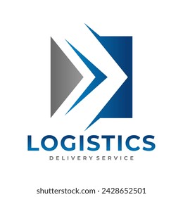 delivery logo. express logistic courier service symbol. money providence provider. transfer finance connection concept design. arrow symbol vector illustration