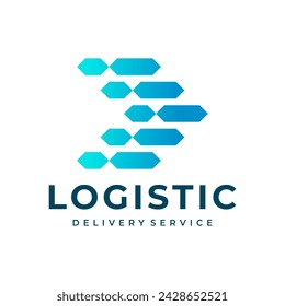 delivery logo. express logistic courier service symbol. money providence provider. transfer finance connection concept design. arrow symbol vector illustration