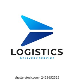 delivery logo. express logistic courier service symbol. money providence provider. transfer finance connection concept design. arrow symbol vector illustration