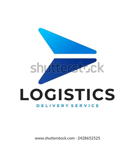 delivery logo. express logistic courier service symbol. money providence provider. transfer finance connection concept design. arrow symbol vector illustration