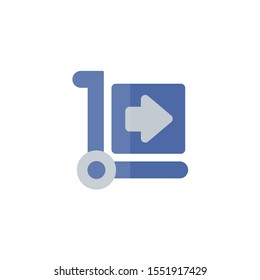 Delivery Logo, Flat Style Icon, Vector Illustration.