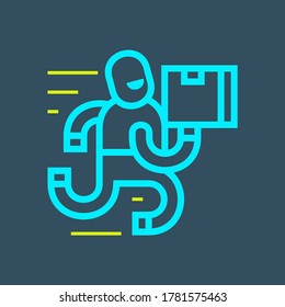 Logotipo de entrega. Diseño de iconos. Elementos de plantilla