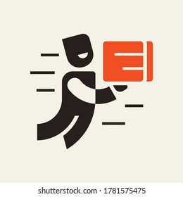 Logotipo de entrega. Diseño de iconos. Elementos de plantilla