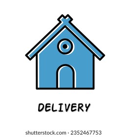 Delivery logo. Illustration of delivery. Stock vector.