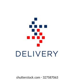 Delivery Logo Template. Abstract box logo