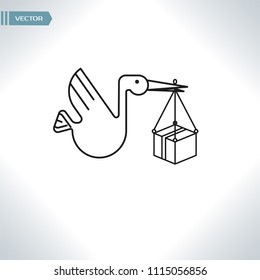 Delivery logo template design. Vector illustration. Monochrome. Linear style.