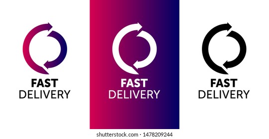 Delivery Logo Template. FAST DELIVERY LOGOTYPE DESIGN.