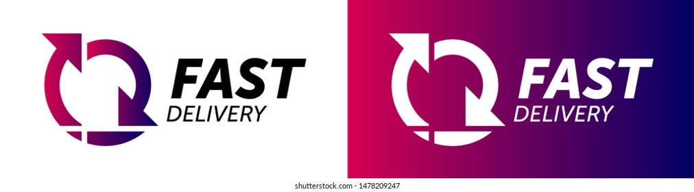 Delivery Logo Template. FAST DELIVERY LOGOTYPE DESIGN.