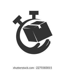 plantilla de logotipo de entrega Icono Ilustración Identidad de marca. Ilustración aislada y plana. Gráfico vectorial