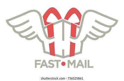 Delivery logo template . Vector isolated icon for post mail