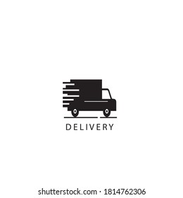 Delivery logo vector illustration of car goods design