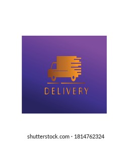 Delivery logo vector illustration of car goods design