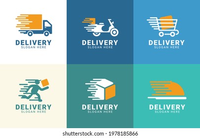 Delivery logo vector illustration. Delivery logo flat vector illustration