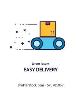 Delivery logotype design templates. Modern easy to edit logo template. Vector design series.