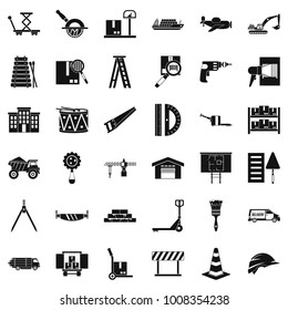 Delivery lorry icons set. Simple set of 36 delivery lorry vector icons for web isolated on white background
