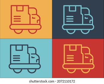 Delivery Machine Logo Template, Simple Flat Icon of delivery,machine,cargo