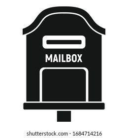 Icono de buzón de entrega. Icono vectorial de buzón de entrega para diseño web aislado en fondo blanco