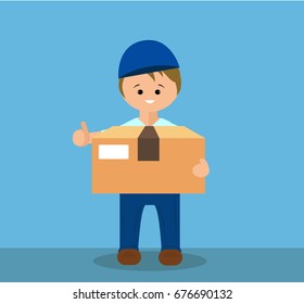 Delivery Man Stock Vector (Royalty Free) 676690132 | Shutterstock