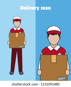 Delivery man cartoon