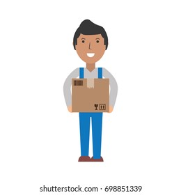 Delivery man cartoon