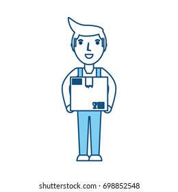 Delivery man cartoon