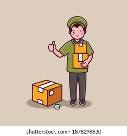 caja de retención de caracteres de man de entrega