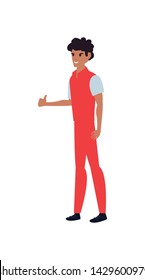 delivery man character icon vector ilustrate