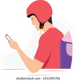Un repartidor verifica la ubicación de entrega por teléfono