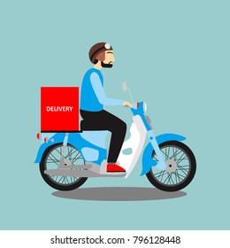 Delivery man with classic motor