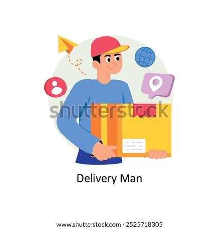 Delivery Man Concepts Style illustrations. EPS 10 File