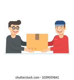 Delivery Man With The Customer