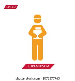 delivery man deliveryman vector icon