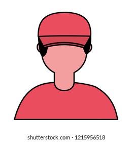 delivery man employee labor on white background