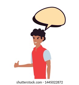 delivery man employee talk bubble