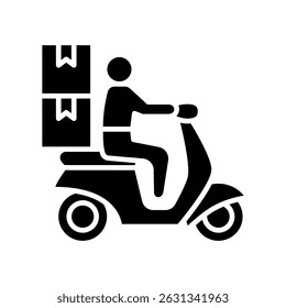 Glifo del hombre, mini icono de la ilustración. uso para el concepto moderno, impresión, UI, kit de UX, Web y desarrollo del App. Vector relacionado con ventas, logística y comercio electrónico