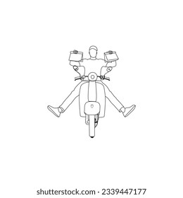 Handgezeichnete Vektorgrafik für den Lieferanten
