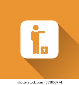 Delivery man icon