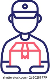 Ilustração do vetor de cores do ícone do Delivery Man