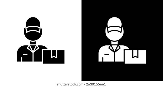 Conceito de ícone do homem de entrega, ilustração de vetor