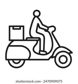 Delivery Man Icon Depicting Efficient and Reliable Delivery Services