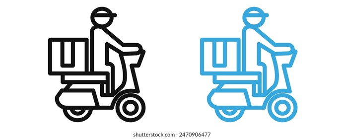 Delivery Man Icon Depicting Speedy and Trustworthy Service