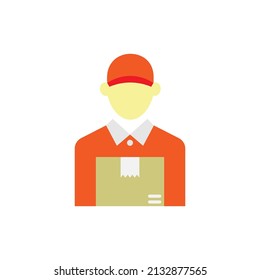 Delivery man icon design template vector isolated illustration