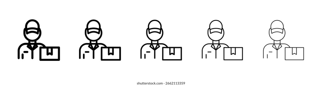 El icono del hombre de la entrega llenó el concepto plano de la muestra para el Diseño web.