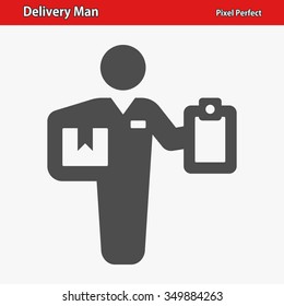 Delivery Man Icon. Professional, pixel perfect icons optimized for both large and small resolutions. EPS 8 format.