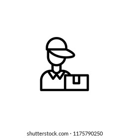 delivery man icon vector